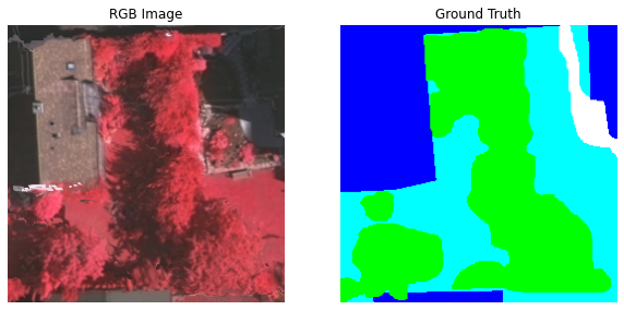 Extracted patch pair showing RGB image and ground truth